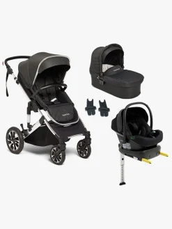 Beemoo Maxi 4 Duovogn inkl. Route i-Size Autostol Baby & ISOFIX Base, Black Silver/Black Stone