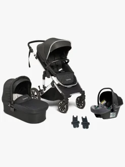Beemoo Maxi 4 Duovogn inkl. Route i-Size Autostol Baby, Black Silver/Mineral Grey