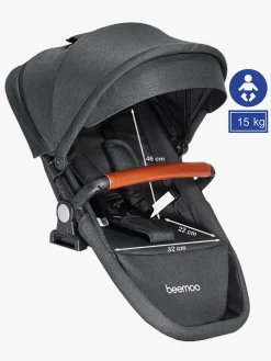 Beemoo Maxi 4 Twin Søskendesæde, Black/Black