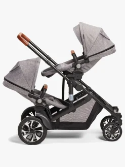 Beemoo Maxi 4 Twin Søskendevogn, Grey Melange/Black