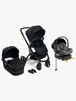 Beemoo Move Duo Kombivogn inkl. Route i-Size Autostol Baby & ISOFIX Base, Black/Mineral Grey