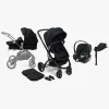 Beemoo Move 2-in-1 Kombivogn inkl. Cybex Aton B2 i-Size Autostol Baby & Base, Black/Volcano Black