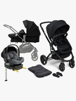 Beemoo Move 2-in-1 Kombivogn inkl. Route i-Size Autostol Baby & ISOFIX Base, Black/Mineral Grey