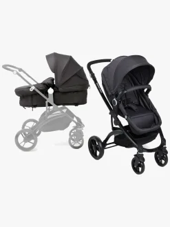 Beemoo Move 2-in-1 Kombivogn inkl. Route i-Size Autostol Baby & ISOFIX Base, Asphalt/Mineral Grey