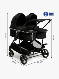 Beemoo Move Twin 2-in-1 Søskendevogn, Black