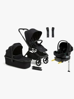 Beemoo One Duovogn inkl. Beemoo Route i-Size Autostol Baby & base, All Black/Black Stone