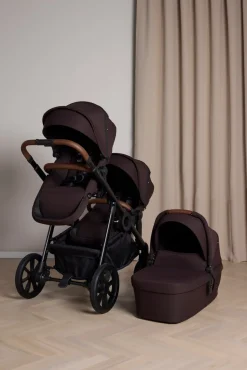 Beemoo Pro Multi 2 Søskendevogn inkl. Liggedel, Espresso Brown