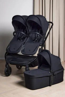 Beemoo Pro Twin 2 Søskendevogn inkl. Liggedel, Coffee Black