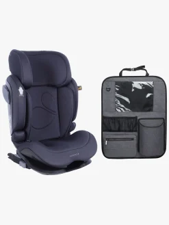 Beemoo Recline i-Size Autostol inkl. Deluxe Sædebeskytter med Opbevaring, Anthracite