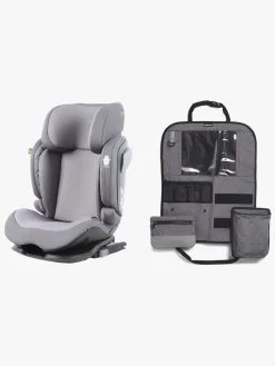 Beemoo Recline i-Size Autostol inkl. Deluxe Sædebeskytter, Mineral Grey