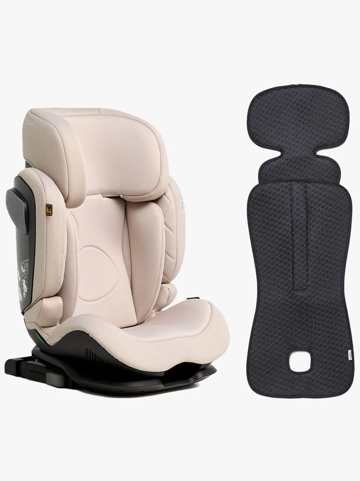 Beemoo Recline i-Size Autostol inkl. Petite Chérie Ventilerende Hynde, Oat/Antracit