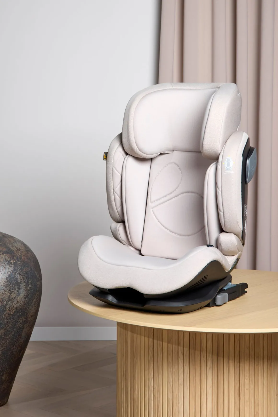 Beemoo Recline i-Size Autostol inkl. Petite Chérie Ventilerende Hynde, Oat/Antracit