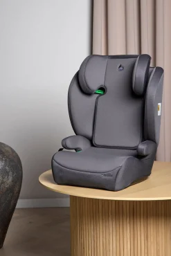 Beemoo Ride i-Size Autostol inkl. Beemoo 3-i-1 Sædebeskytter, Mineral Grey/Black