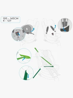 Beemoo Rotate i-Size Autostol, Black Stone