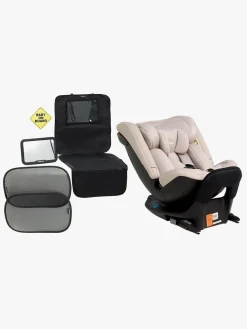 Beemoo Rotate i-Size Autostol inkl. Beemoo Tilbehørspakke til Autostol, Oat