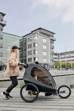 Beemoo Sporty Trail Cykelanhænger inkl. Løbesæt, Asphalt