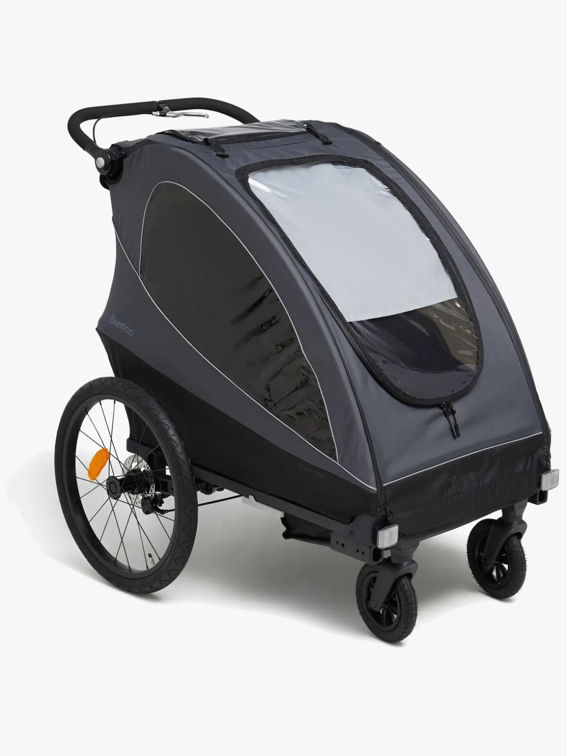 Beemoo Sporty Trail Cykelanhænger inkl. Regnslag & Løbesæt, Asphalt