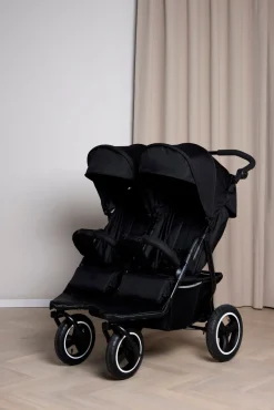 Beemoo Swing Tvillingevogn inkl. Liggedele, Sort