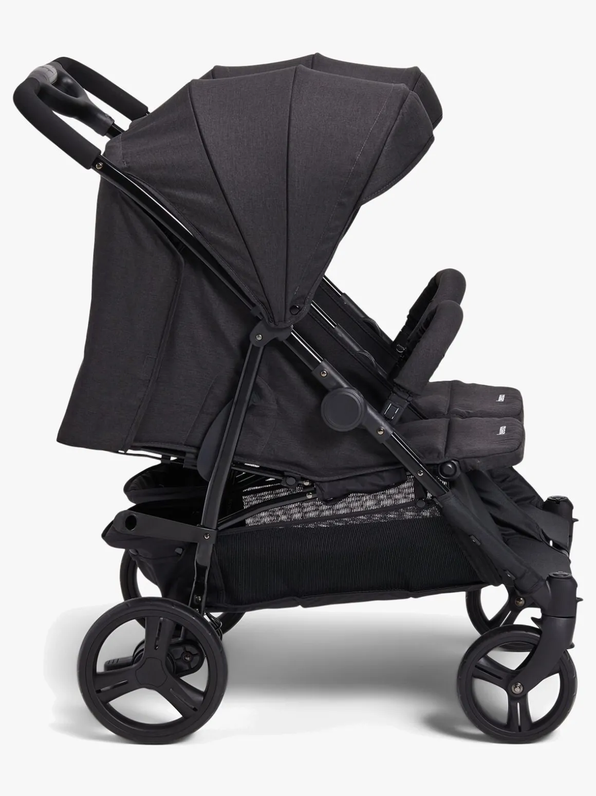 Beemoo Twin Shopper Søskende- & Tvillingevogn, Black Mélange