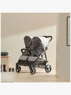 Beemoo Twin Shopper Søskende- & Tvillingevogn, Grey Mélange