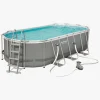 Bestway Power Steel Oval poolsæt 549x274x122 cm