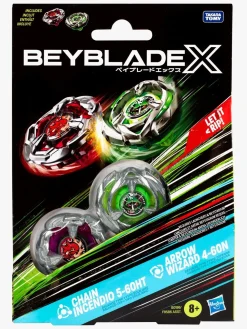 Beyblade X Chain Incendio 5-60HT & Arrow Wizard 4-60N Spinnere 2-pak