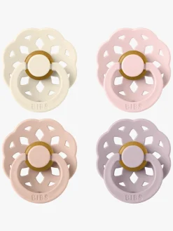 BIBS Boheme Sut 4-pak Latex Str. 1, Ivory/Blush/Blossom/Dusky Lilac