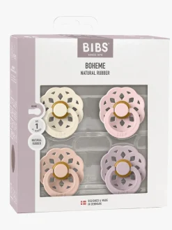 BIBS Boheme Sut 4-pak Latex Str. 1, Ivory/Blush/Blossom/Dusky Lilac