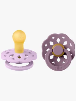 BIBS Boheme Sut 2-Pak Latex Str. 1 Rund, Violet Sky/Mauve