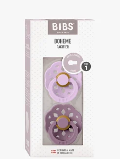 BIBS Boheme Sut 2-Pak Latex Str. 1 Rund, Violet Sky/Mauve