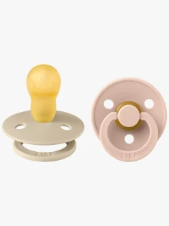 BIBS Colour Sut 2-Pak Latex Str. 3 Rund, Vanilla/Blush