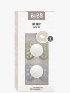 BIBS Infinity Sutter 2-Pak Silikone Str. 1 Anatomisk, Sage GLOW/Cloud GLOW