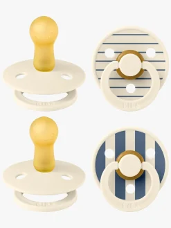 BIBS Studio Colour Sut 4-pak Latex Str. 2, Pin Ivory Vanilla/Pin Ivory Steel Blue