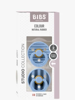 BIBS Studio Colour Sut 2-Pak Latex Str. 2 Rund, Pin/Sky Blue Mix
