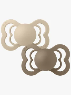 BIBS Supreme Sut 2-pak Latex Str. 2, Vanilla/Dark Oak