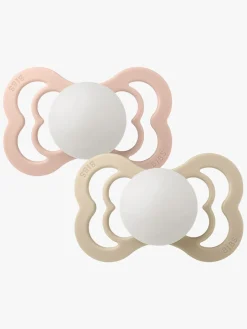 BIBS Supreme Sut 2-pak Silikone Str. 2, Blush Glow/Vanilla Glow
