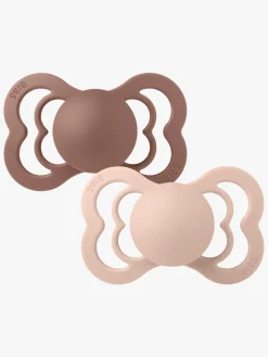 BIBS Supreme Sut 2-pak Silikone Str. 1, Woodchuck/Blush