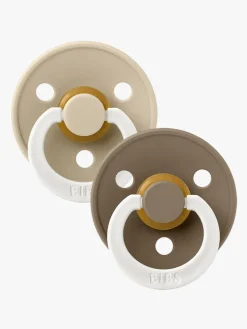 BIBS Sut Colour 2-pak Latex Størrelse 1, Vanilla Glow/Dark Oak Glow