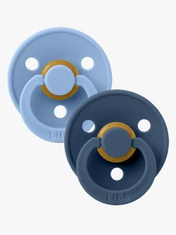 BIBS Sut Colour 2-pak Latex Str. 2, Sky Blue/Steel Blue