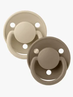BIBS Sut De Lux 2-pak Silicone, Vanilla/Dark Oak