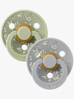 BIBS x Liberty Colour Sut 2-Pak Latex Str. 2 Rund, Capel/Sage Mix