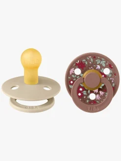 BIBS x Liberty Colour Sut 2-Pak Latex Str. 1 Rund, Chamomile Lawn/Woodchuck Mix