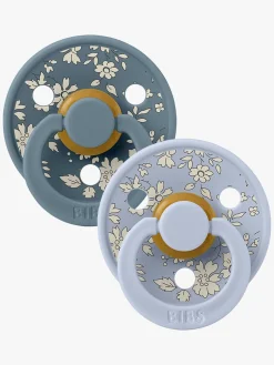 BIBS x Liberty Colour Sut 2-Pak Latex Str. 2 Rund, Capel/Dusty Blue Mix