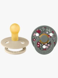 BIBS x Liberty Colour Sut 2-Pak Latex Str. 1 Rund, Chamomile Lawn/Pine Mix