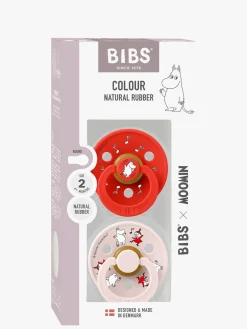 BIBS x Moomin Colour Dancing Sut 2-pak Latex Str. 2, Candy Apple