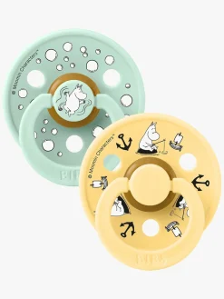 BIBS x Moomin Colour Sailing Sut 2-pak Latex Str. 2, Nordic Mint