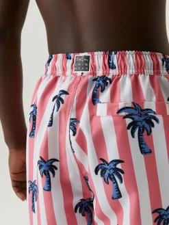 Björn Borg Kenny Badeshorts, Bb Palmstripe Sunkist Coral