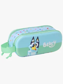 Bluey 3D Dobbelt Penalhus, Grøn/Blå