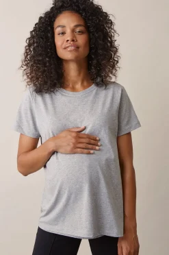 Boob Vente/Amme T-Shirt, Grey Melange