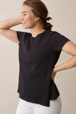 Boob Vente/Amme T-Shirt, Svart